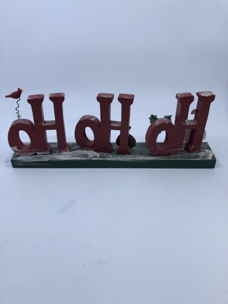 RED HO HO HO SIGN.