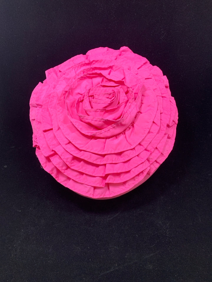 PINK ROSE ACCENT PILLOW.