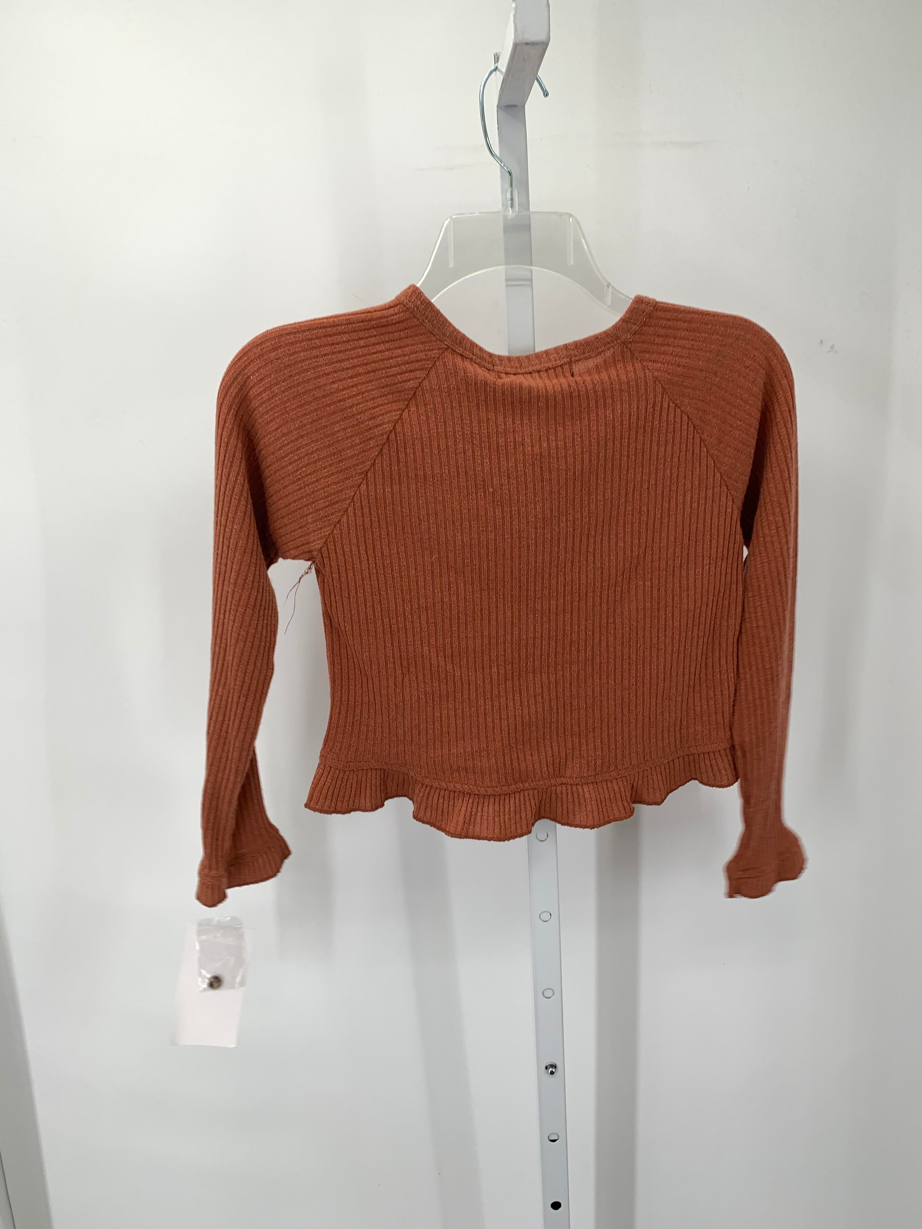 Three Pink Hearts Size 8-10 Girls Long Sleeve Sweater
