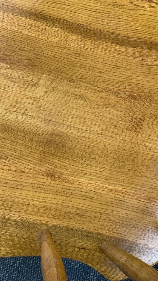 WOOD HIGH BACK ROCKING CHAIR.