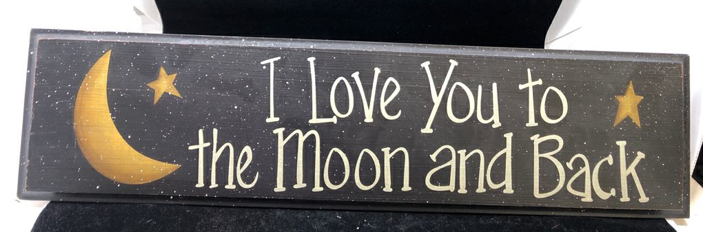 I LOVE YOU TO THE MOON WOOD WALL ART.