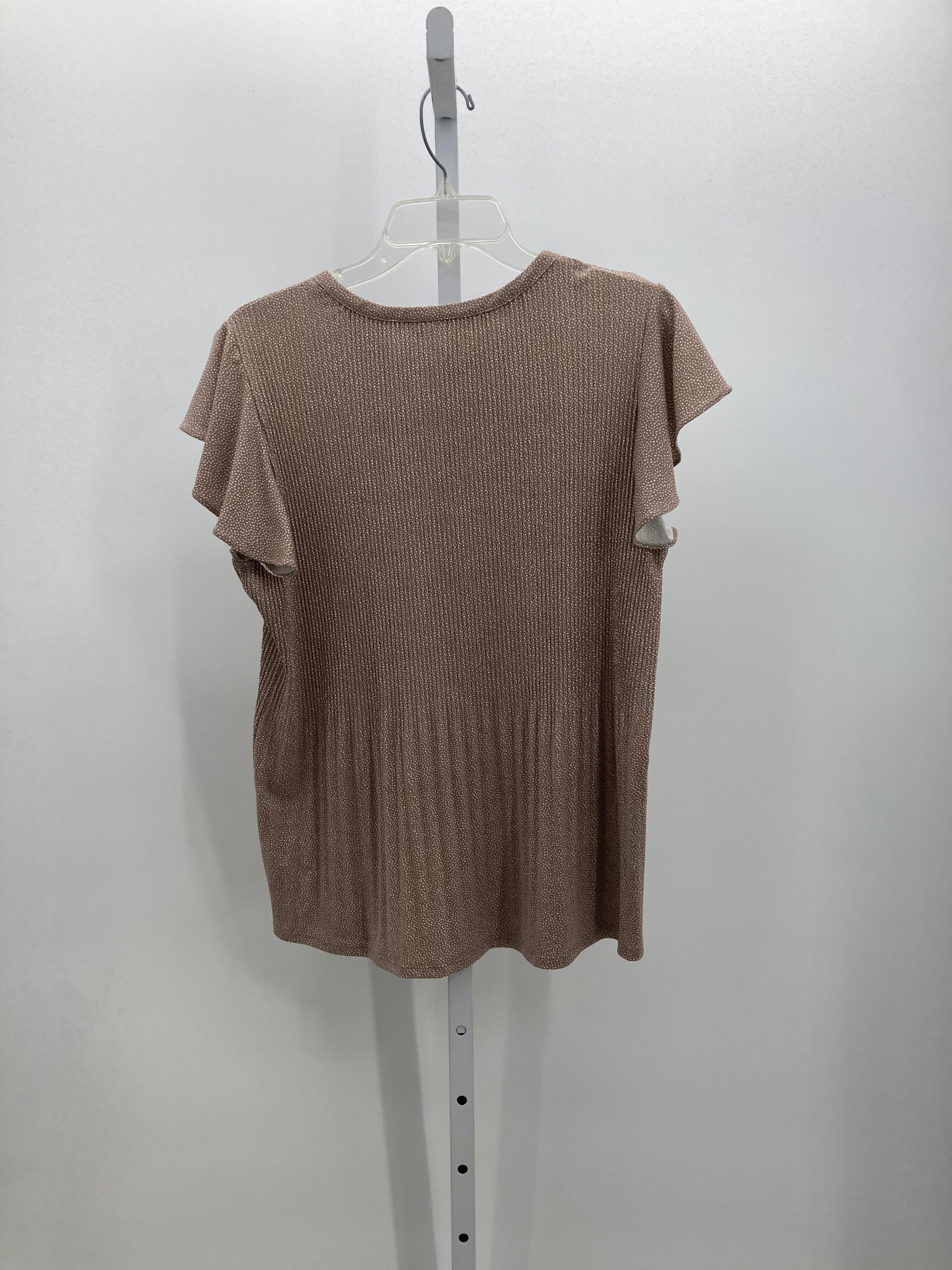 Adrianna Papell Size Medium Misses Short Sleeve Shirt