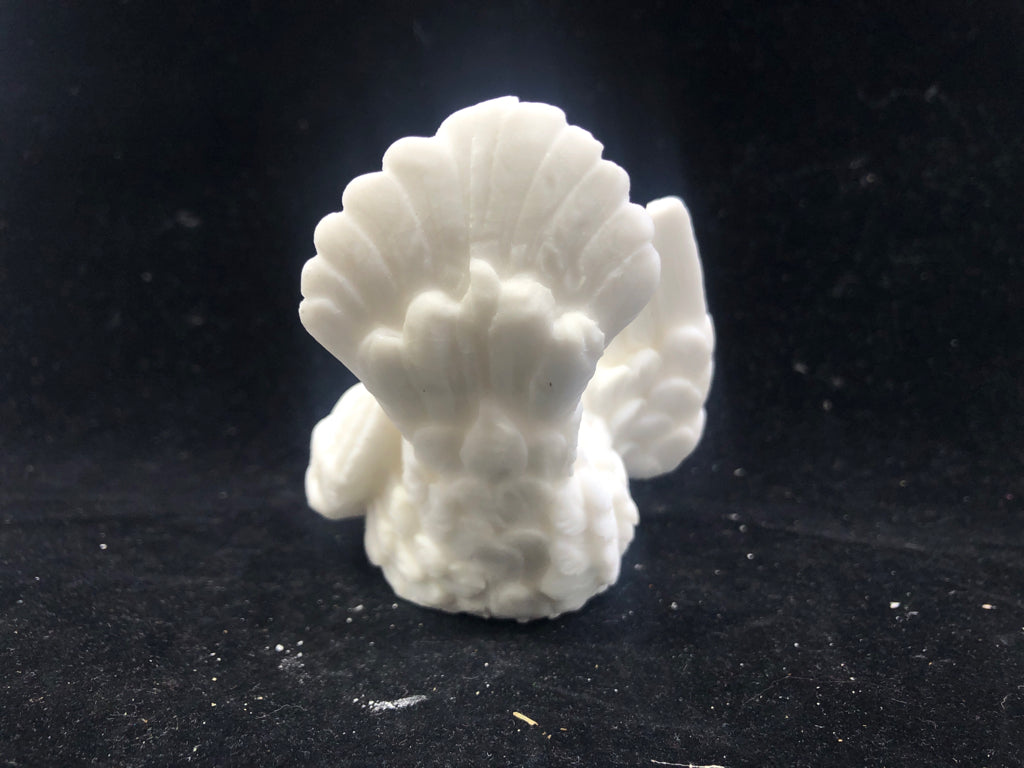 WHITE STONE CARVED BIRD-MADE IN ITALY.