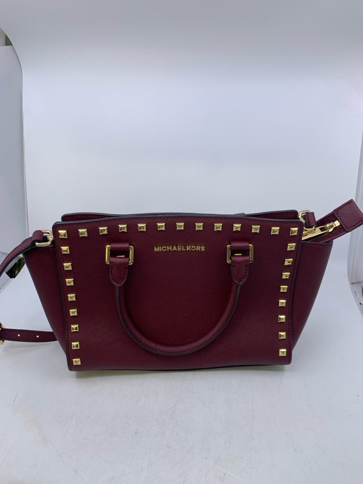 Michael Kors Medium Selma Studded Satchel *Minor Interior Pen Marks