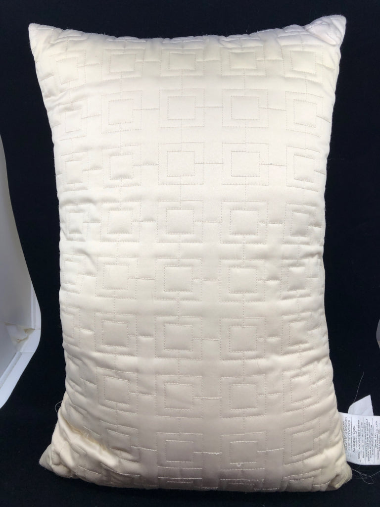 RECTANGLE FABRIC TAN PILLOW.