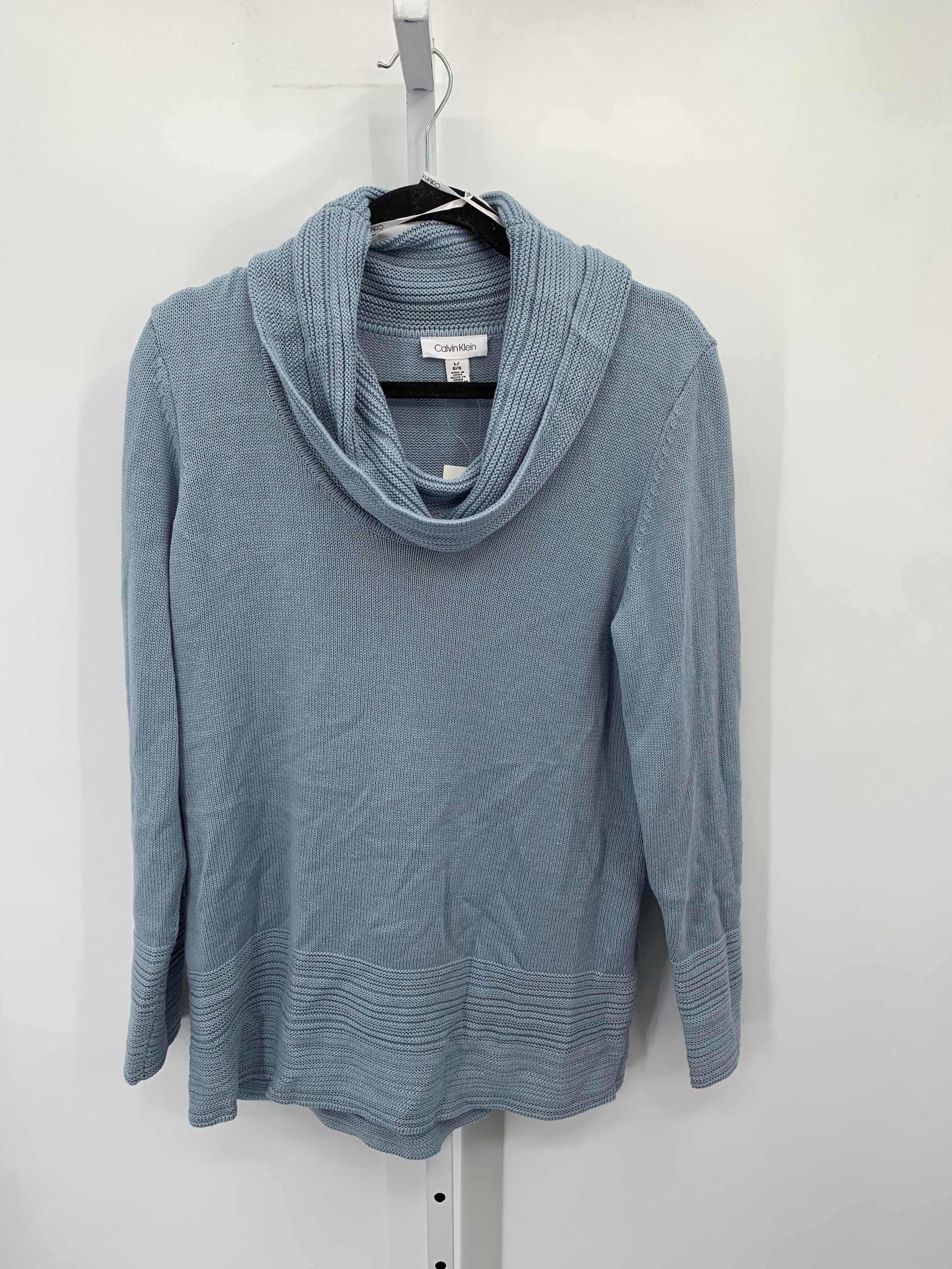 Calvin Klein Size Large Misses Long Slv Sweater