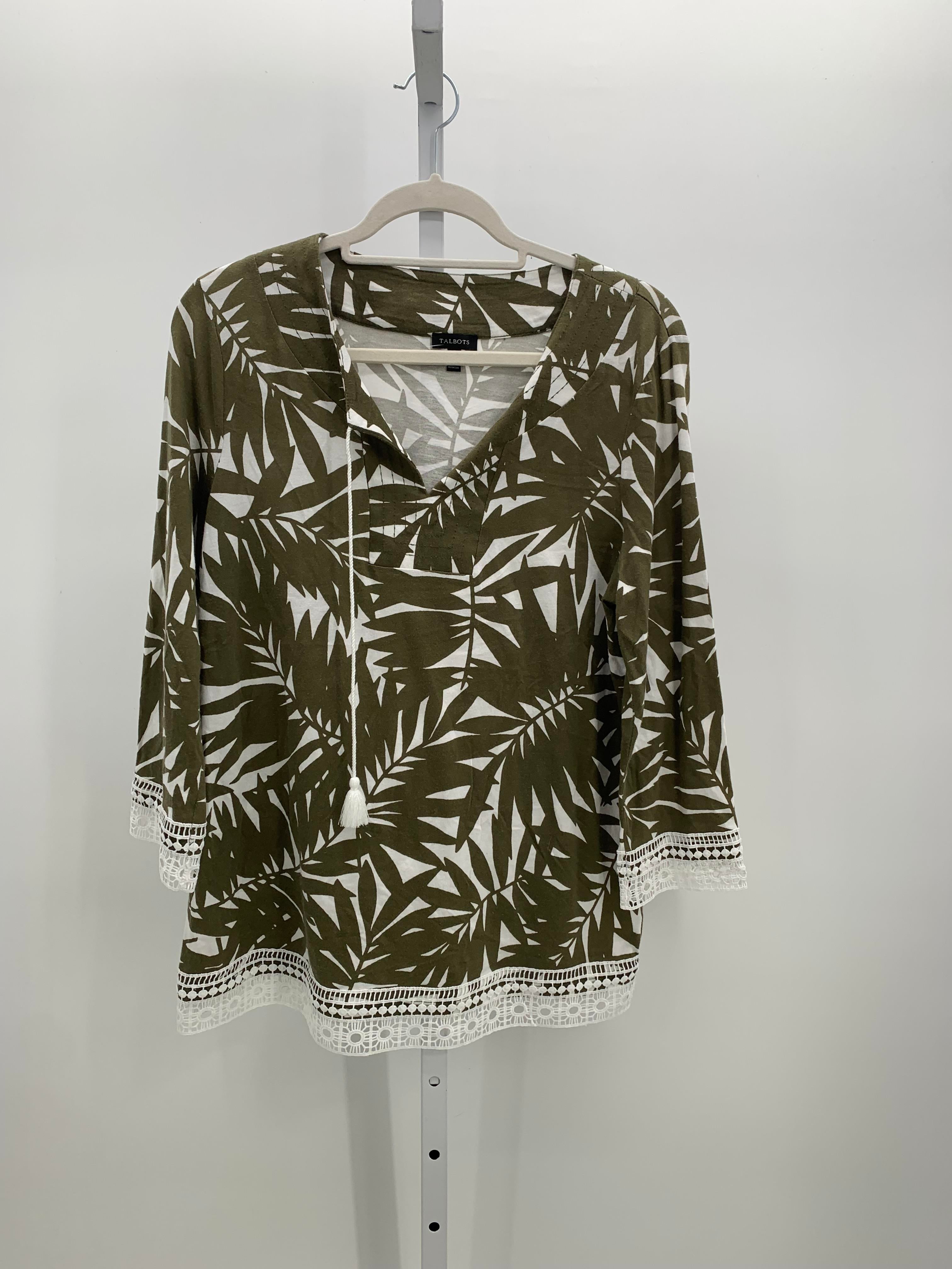 Talbots Size Medium Misses Long Sleeve Shirt