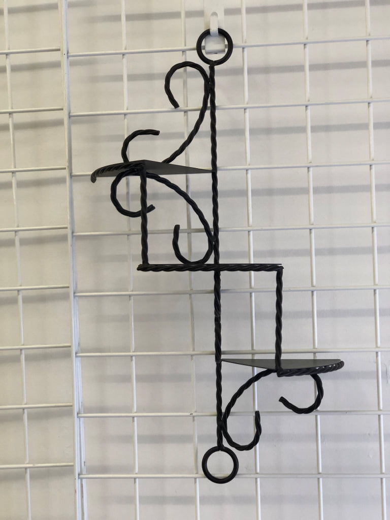 METAL SCROLL 3 SHELF WALL DECOR.