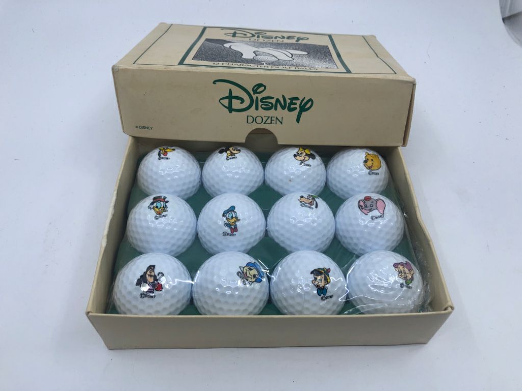 NEW 12 DISNEY GOLF BALL SET.