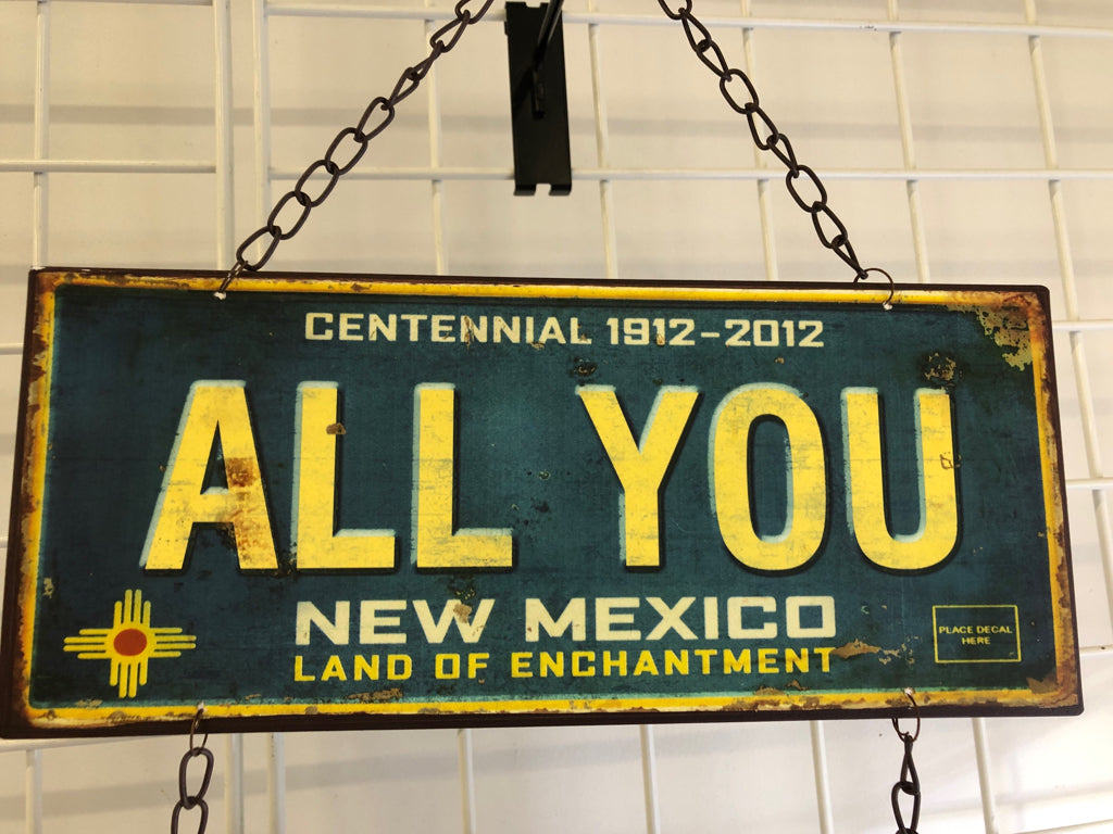 ALL YOU NEED IS LOVE LICENSE PLATE SIGNS WALL-HANGING.