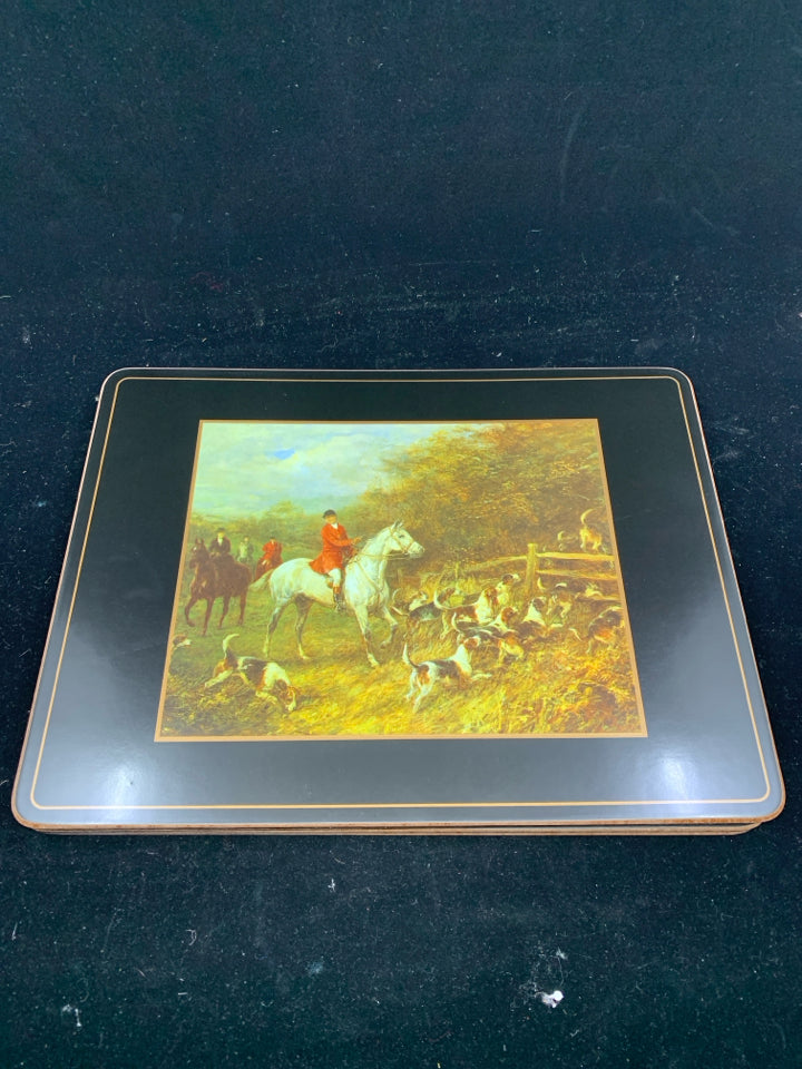 NIB 6 PIMPERNEL FOX HUNT PLACEMATS.