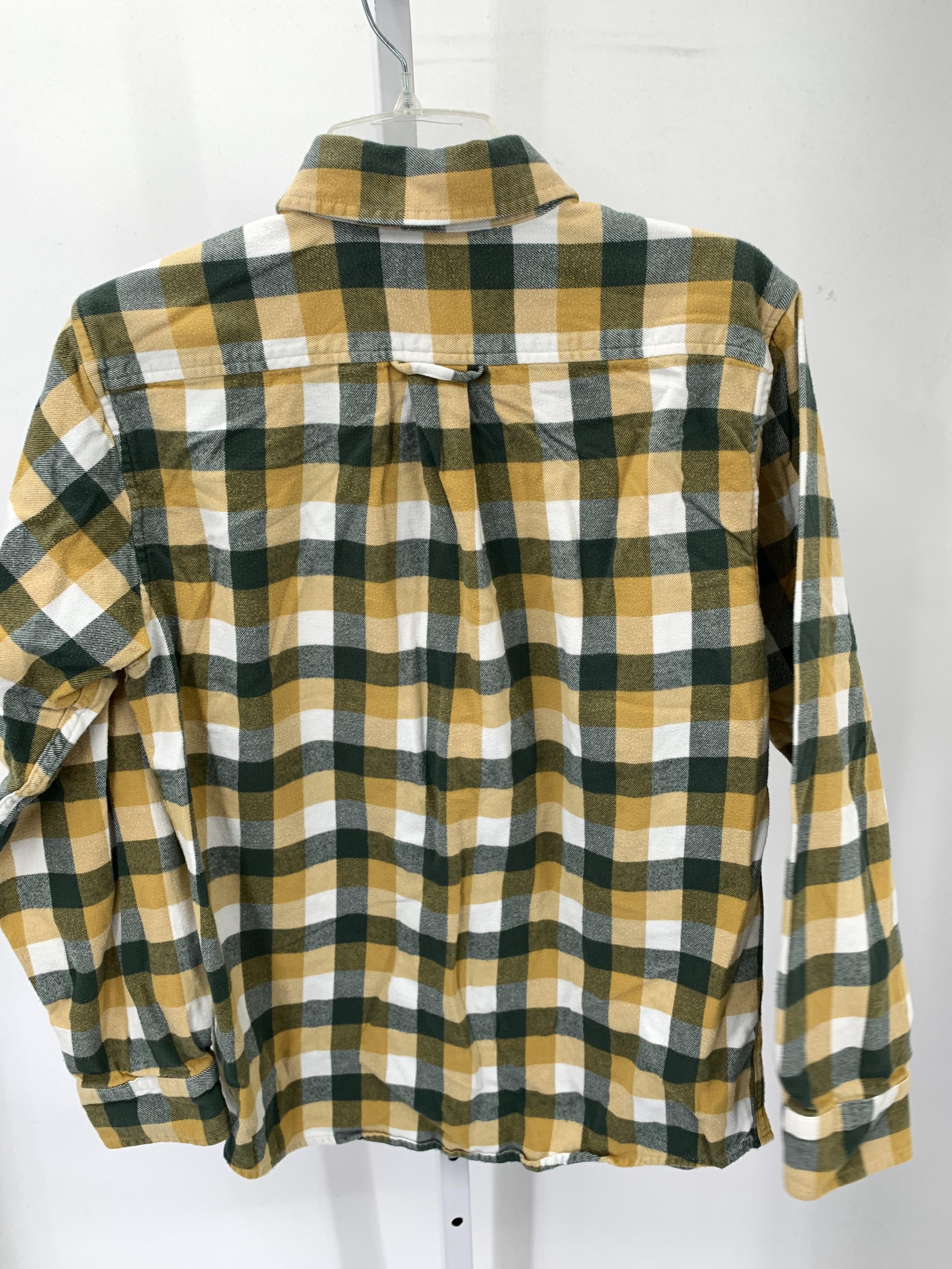 GREEN PLAID BTN DOWN