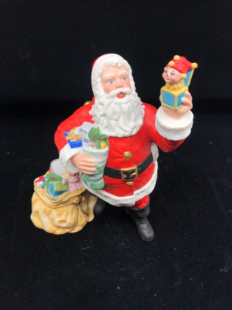 LENOX SANTA W TOYS PORCELAIN FIGURE.