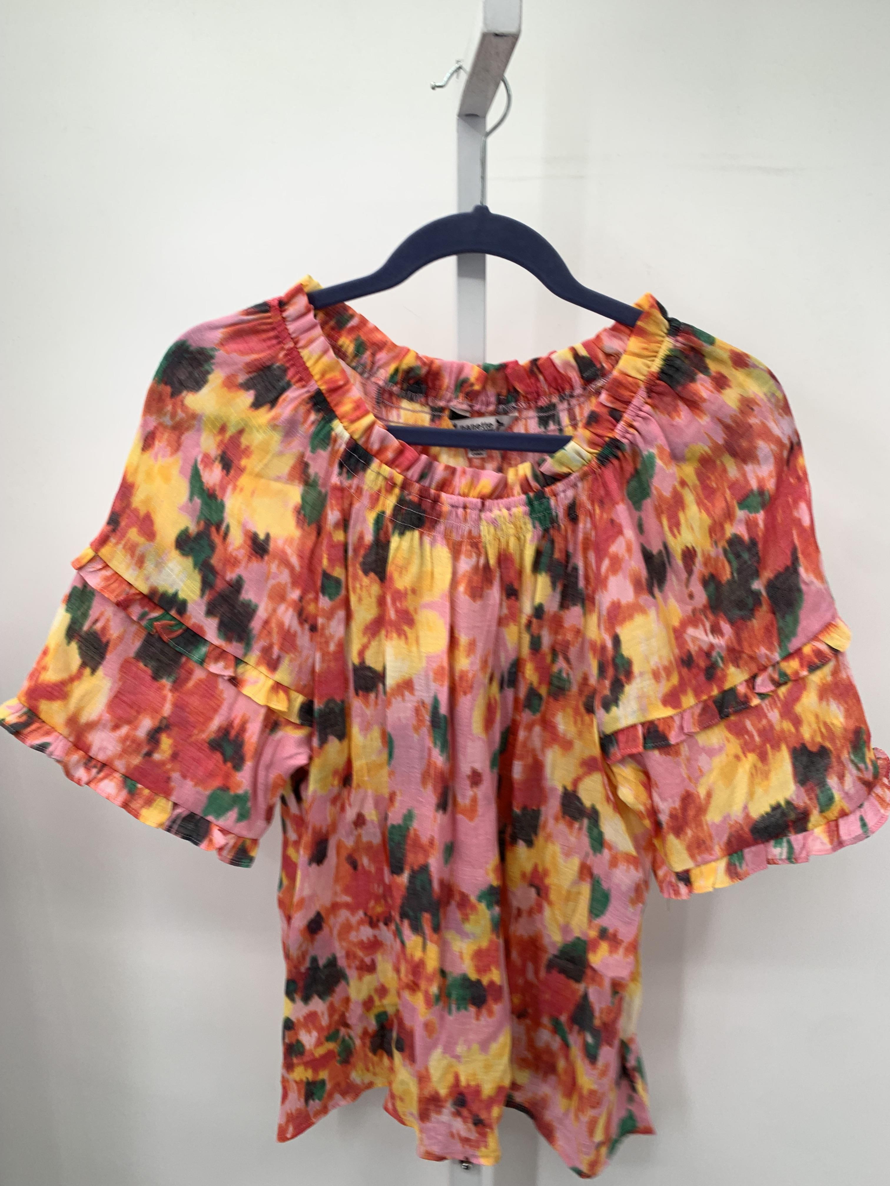 Nannette Size Medium Misses Short Sleeve Shirt