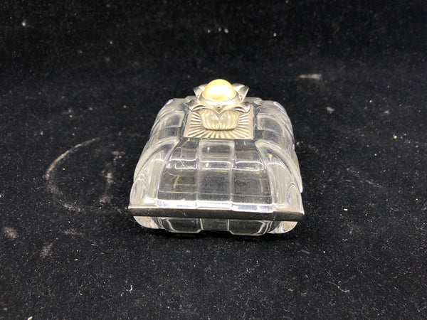 SMALL GLASS BOX W/PEARL HANDLE.