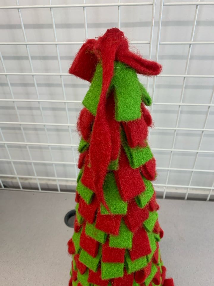 FELT-LOOP CHRISTMAS TREE RED/GREEN.