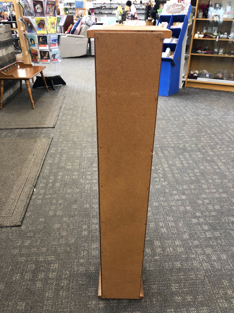 NARROW LIGHT-WOOD CABINET.
