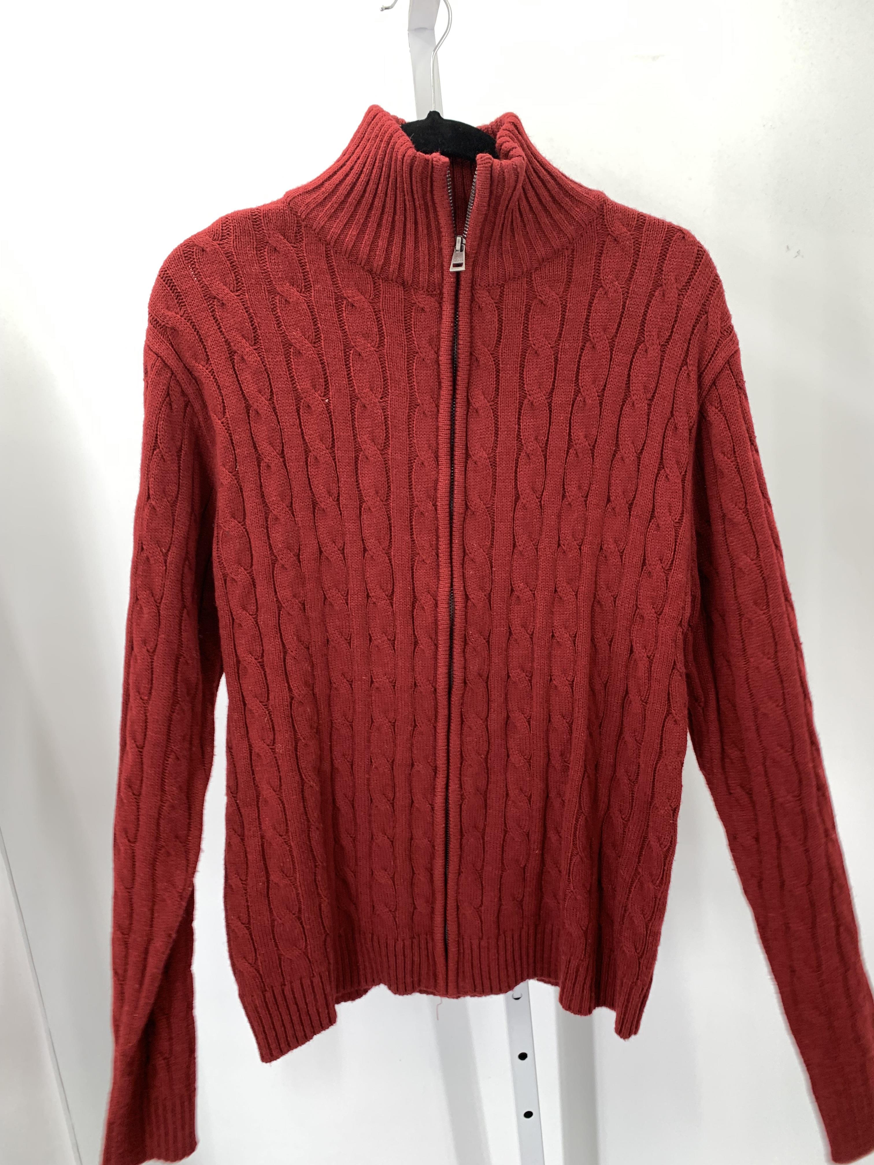 CABLE KNIT SWEATER.