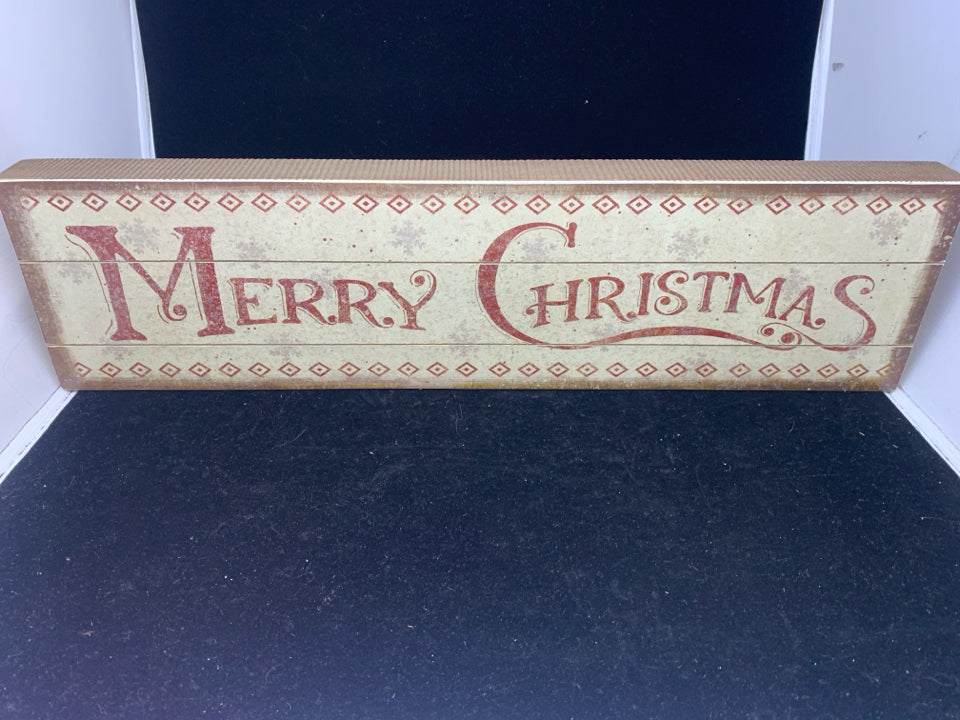 MERRY CHRISTMAS WOOD BLOCK WALL HANGING.