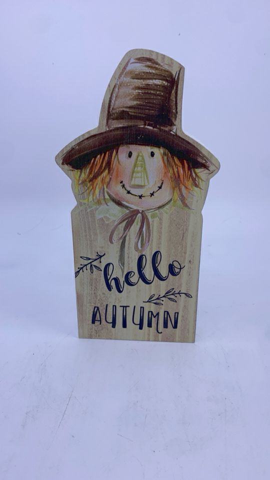 HELLO AUTUMN SCARE CROW BLOCK.