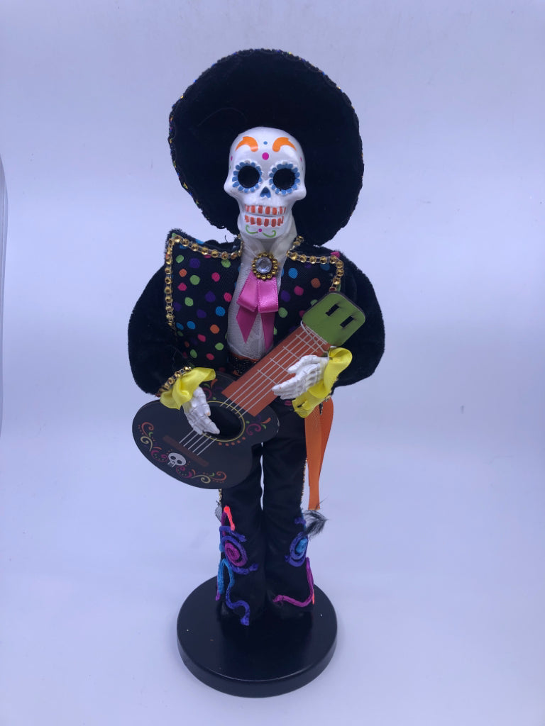SUGAR SKULL HOMBRE DOLL W/GUITAR.