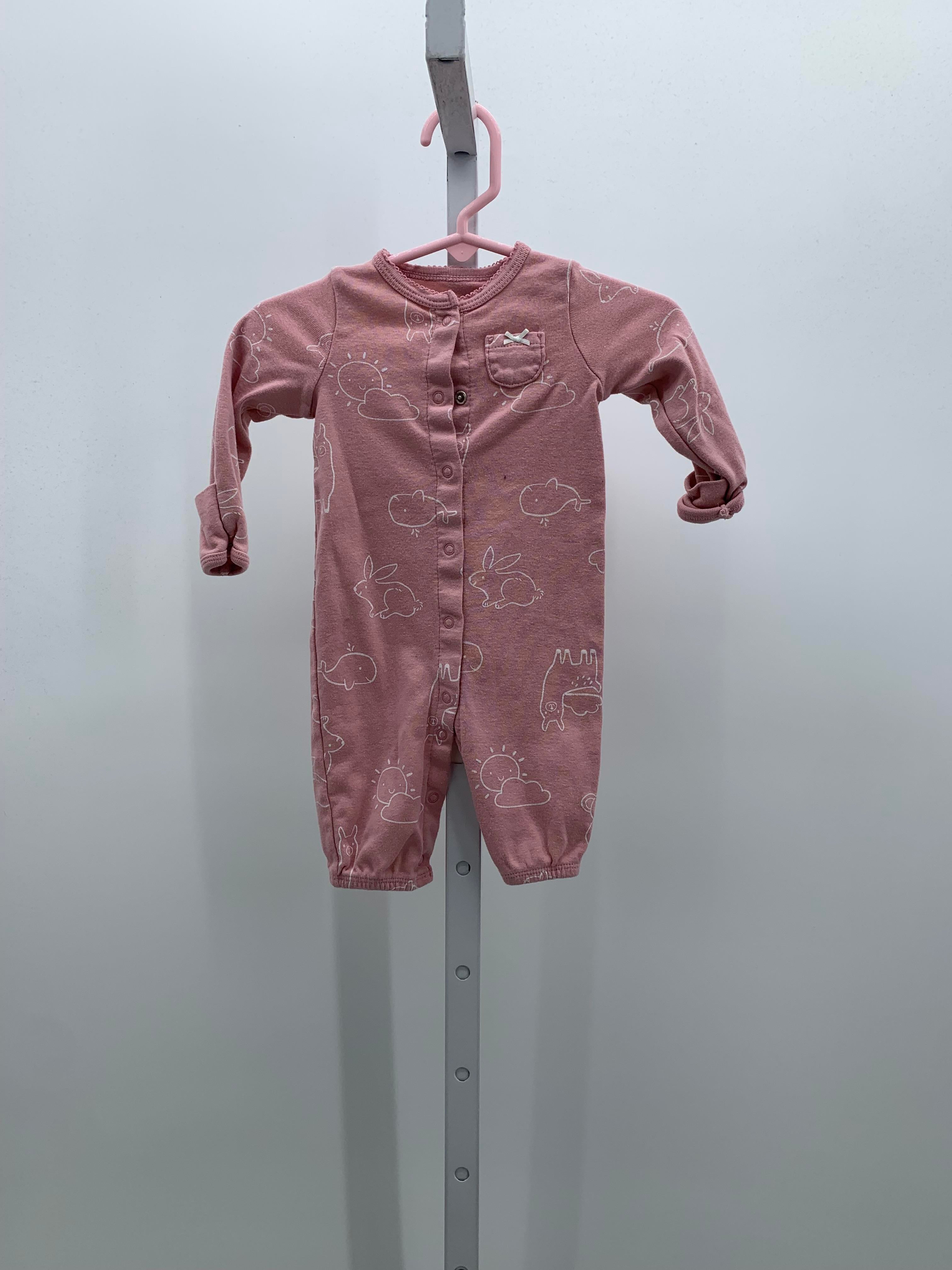 Carters Size 3 Months Girls Long Slv. Romper