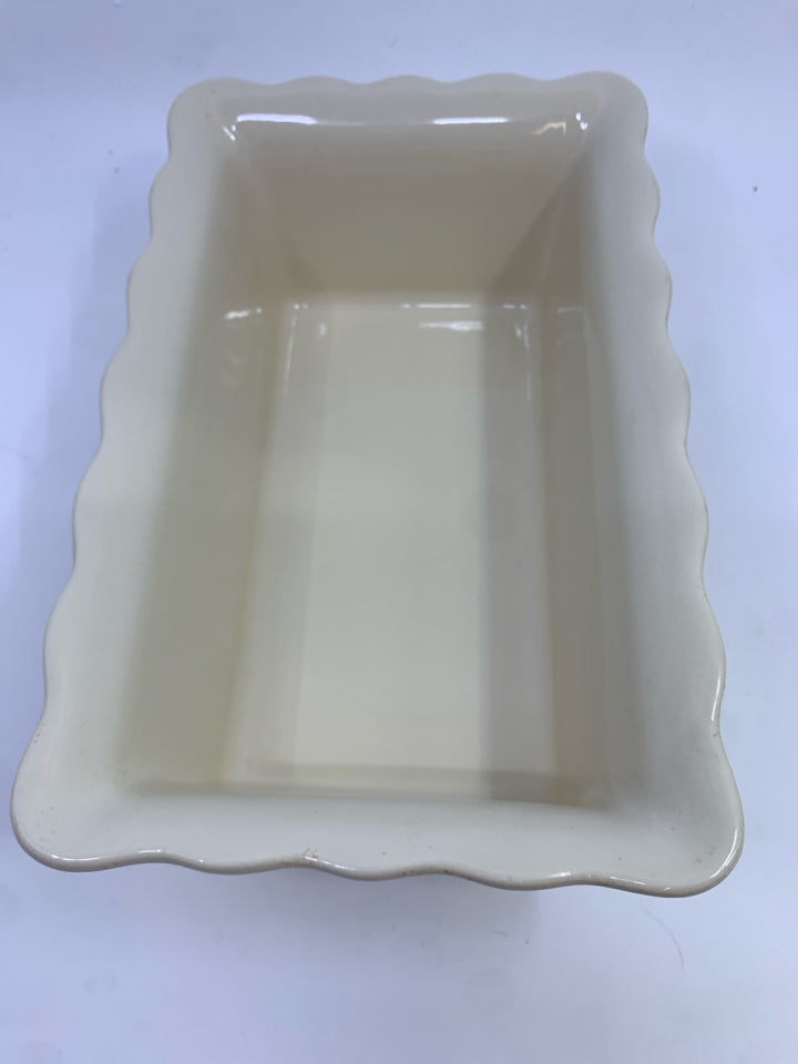 LOAF STONEWARE W/BROWN FLORAL DESIGN PAULA DEAN.