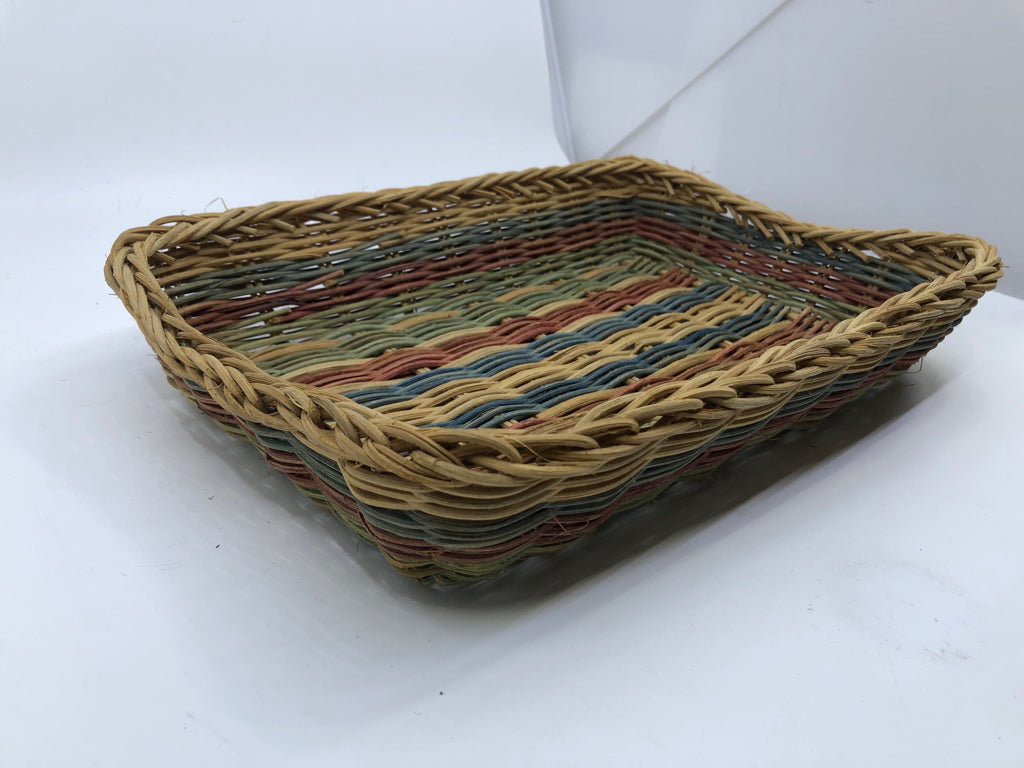 RECTANGLE MULTI COLORED BASKET.