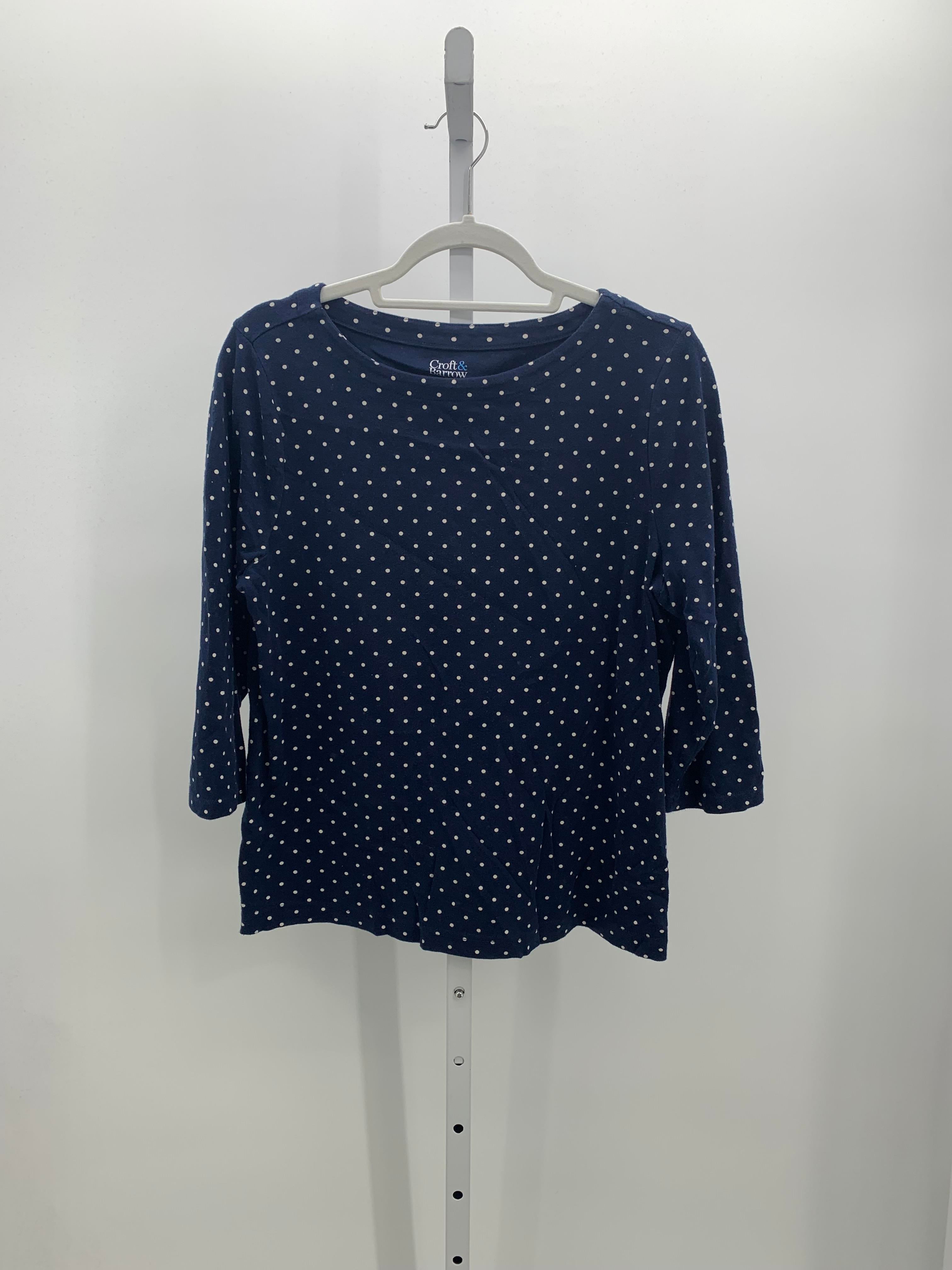 Croft & Barrow Size Large Misses 3/4 Sleeve Shirt