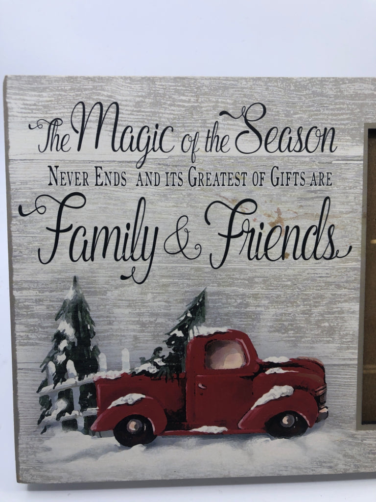 "THE MAGIC" RED TRUCK PICTURE FRAME.