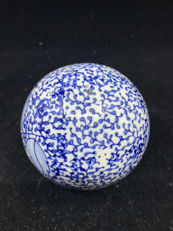 BLUE CERAMIC BALL.