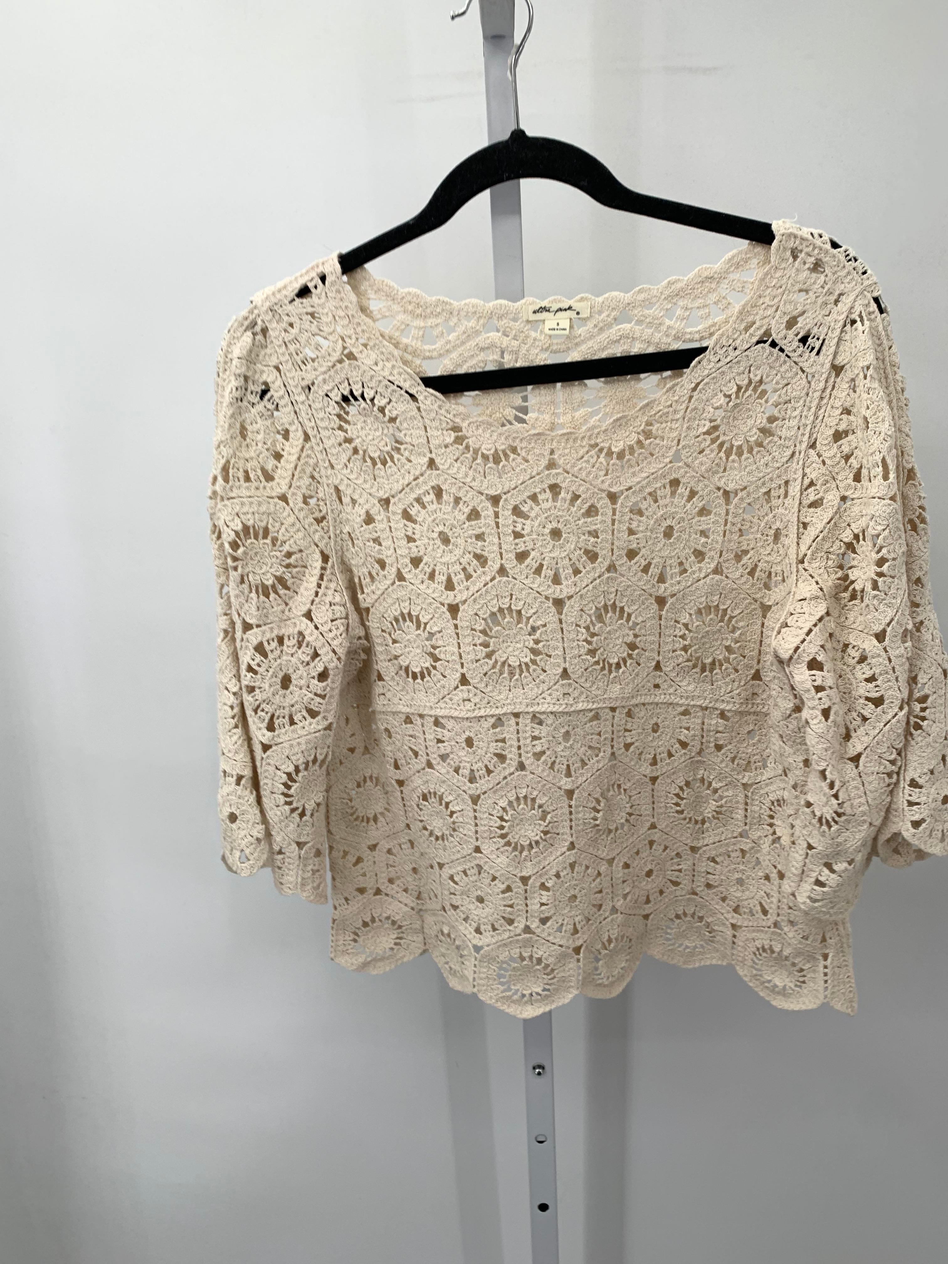 Ultra Pink Size Small Misses Short Slv Sweater