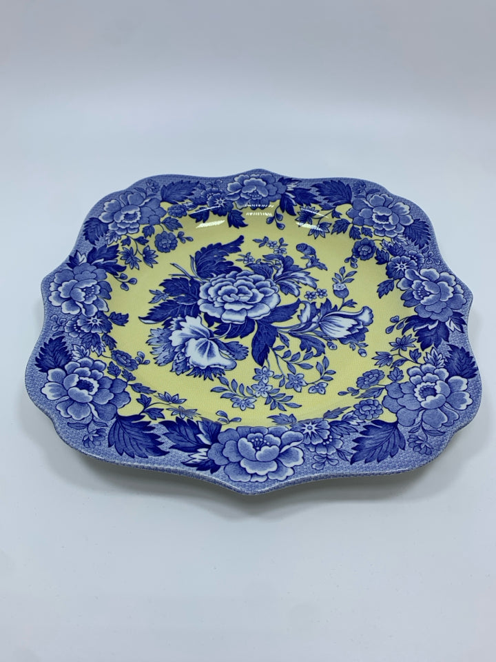 "BRITSH FLOWERS-POPPY" BLUE ROOM GARDEN COLLECTION PLATES.