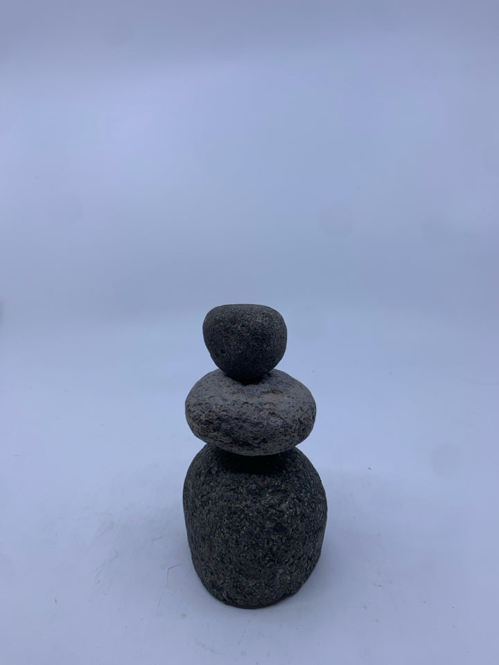 3 STACKING ROCK DECOR.