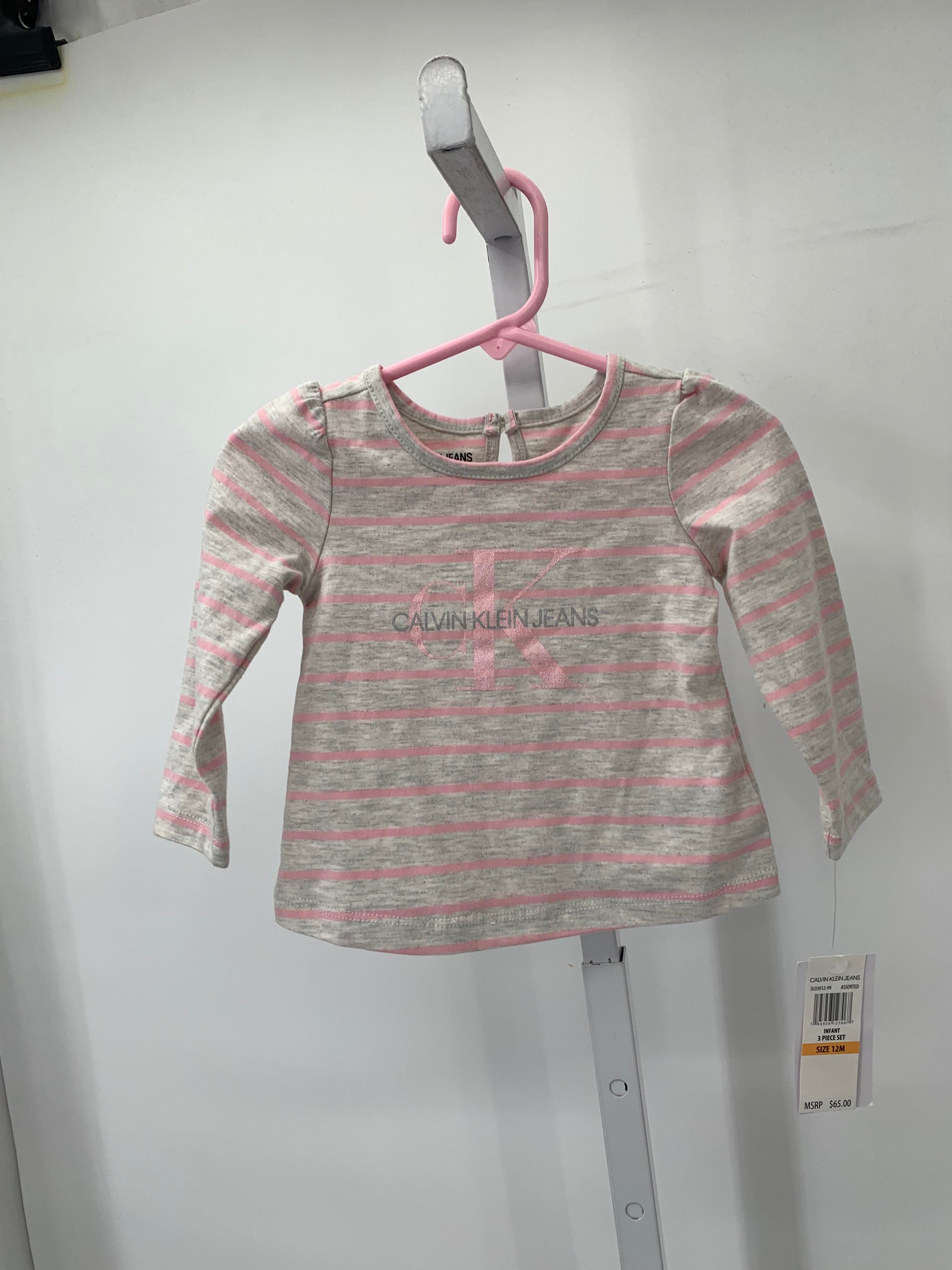 Calvin Klein Size 12 Months Girls Long Sleeve Shirt