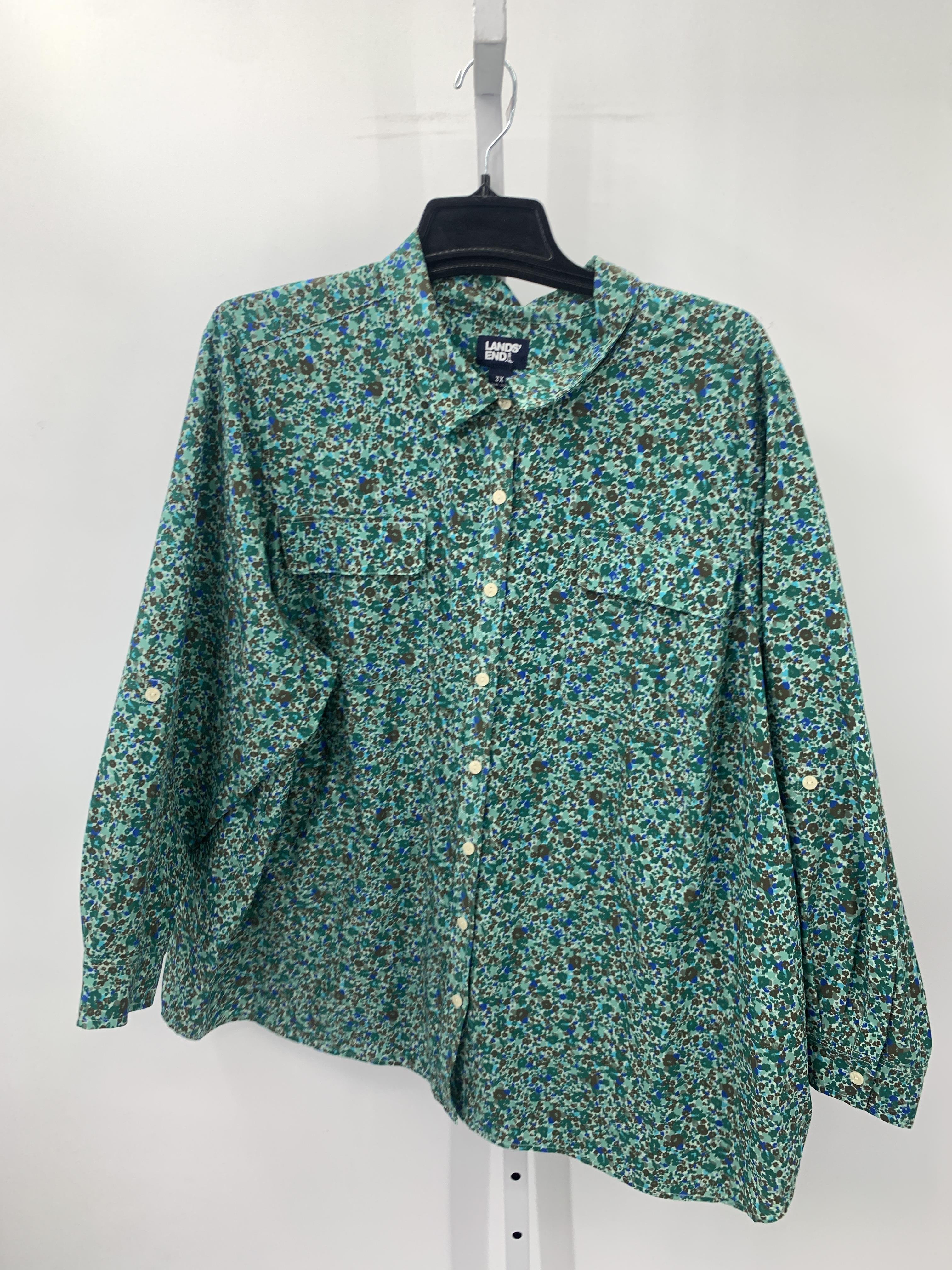 Lands End Size 3X Womens Long Sleeve Shirt