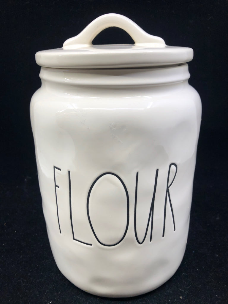 RAE DUNN FLOUR CANISTER.