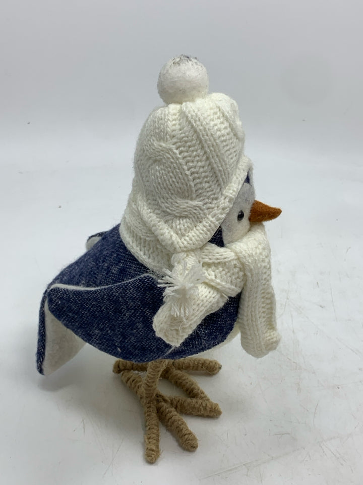 2 FELT CHICKADEE BUNDLED UP W/ TAGS.