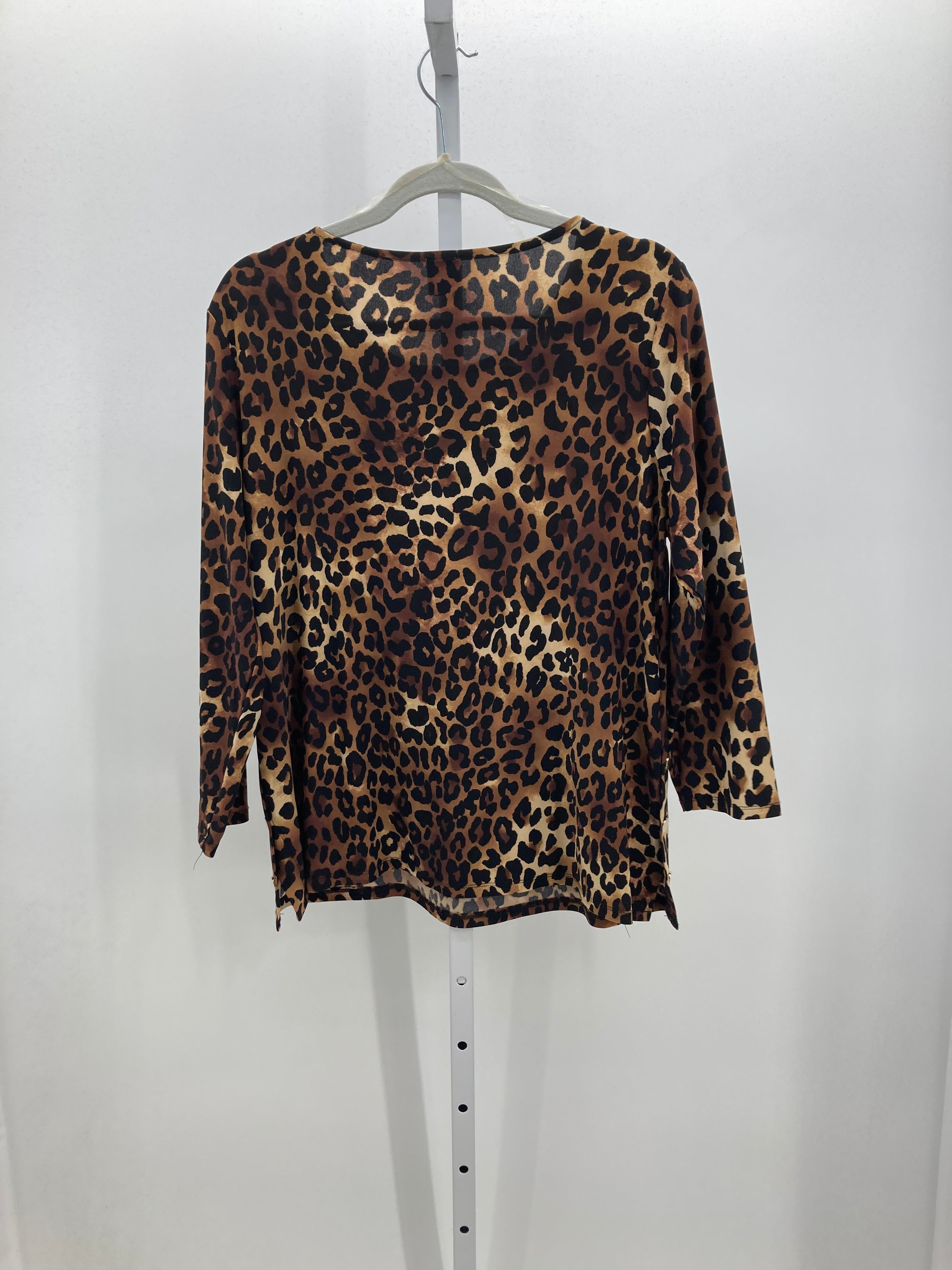 Anne Klein Size Large Misses Long Sleeve Shirt