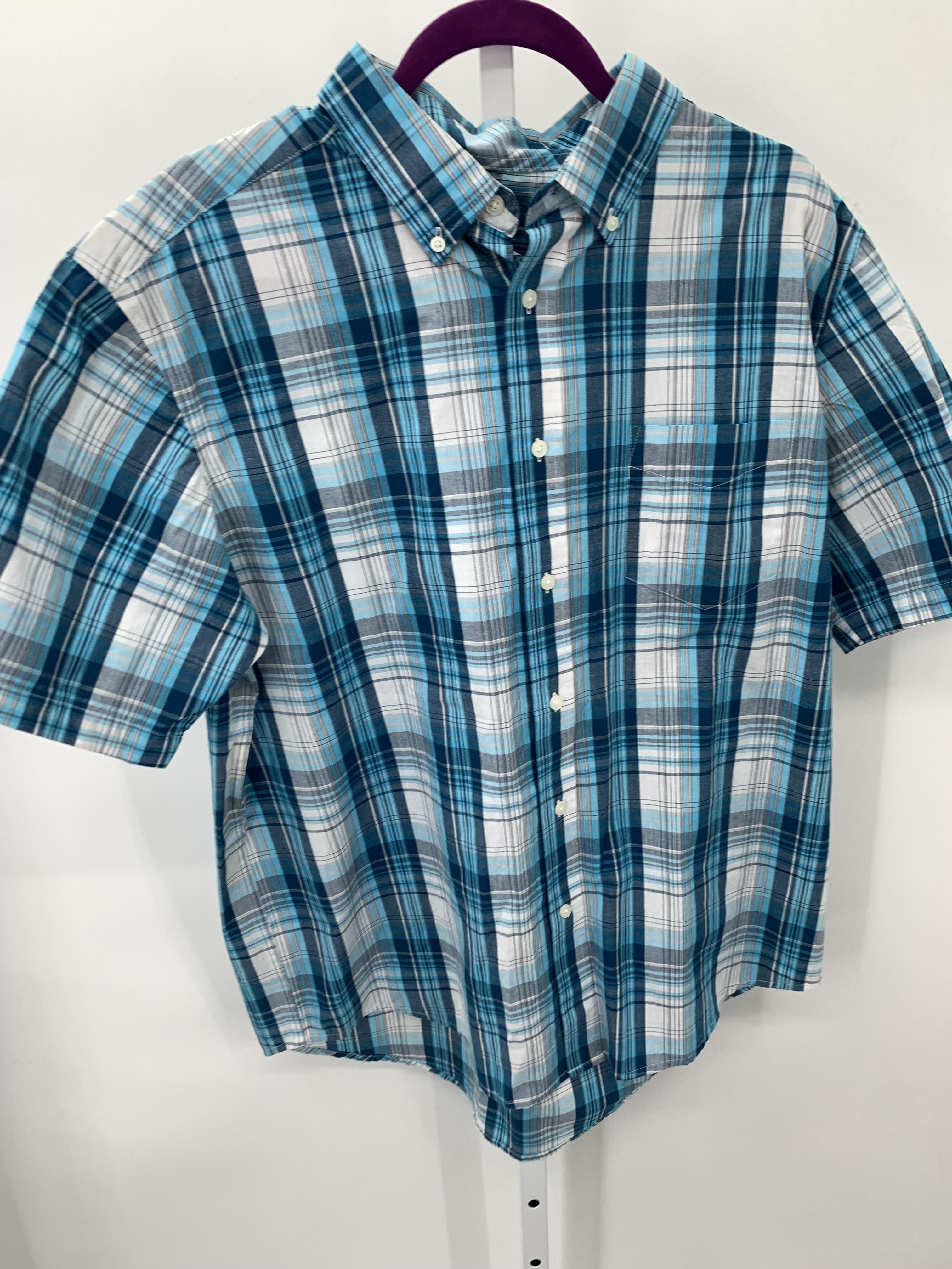NEW PLAID BTN DOWN