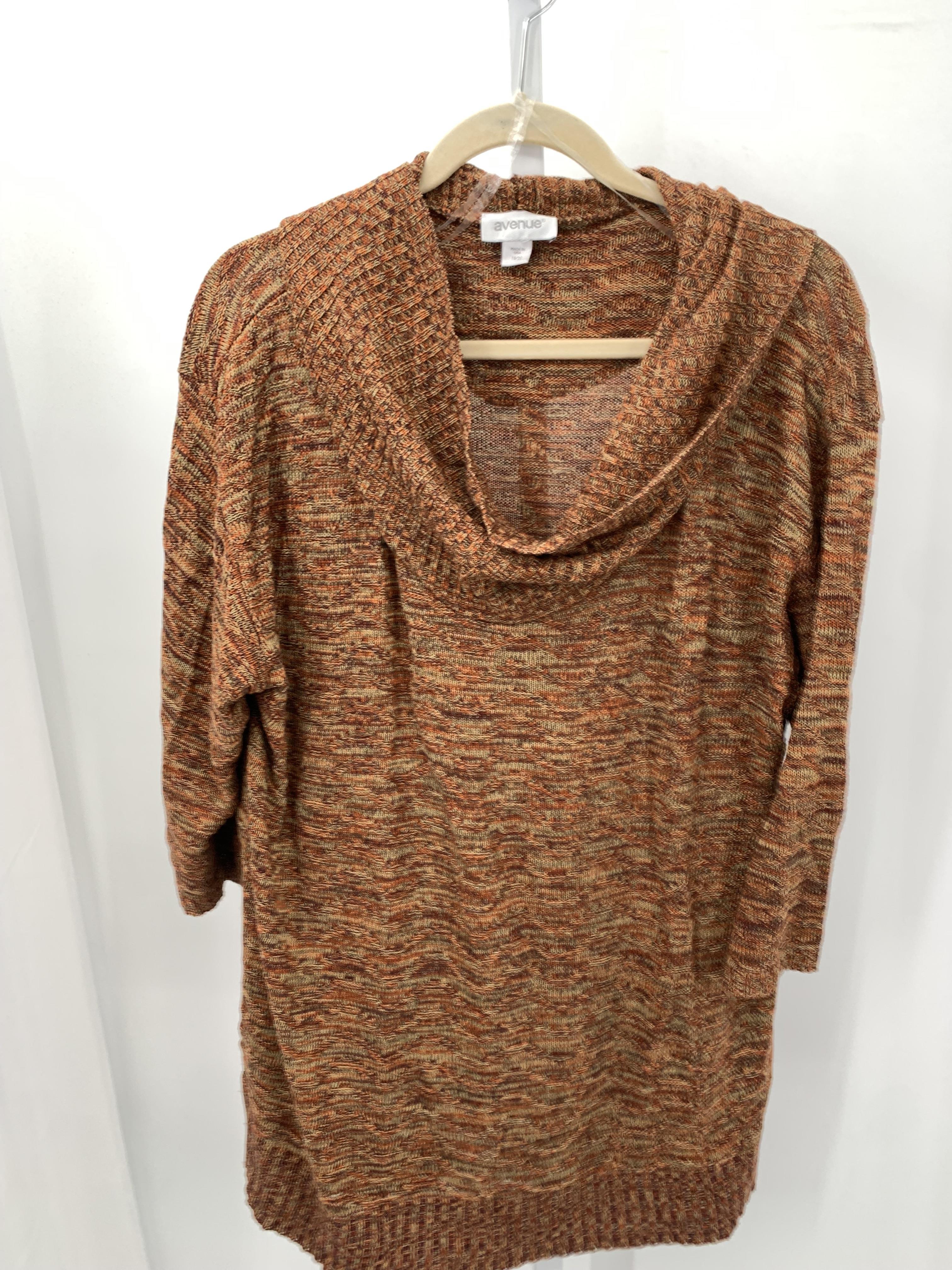 Avenue Size 18/20 W Womens 3/4 Sleeve Sweater