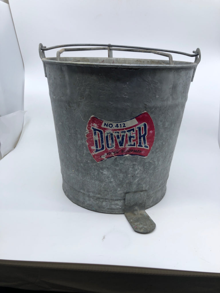 VTG METAL DOVER MOP CLEANING BUCKET.