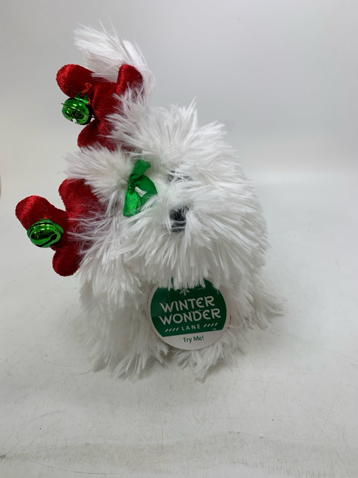 NWT DAN DEE WHITE DANCING CHRISTMAS DOG.