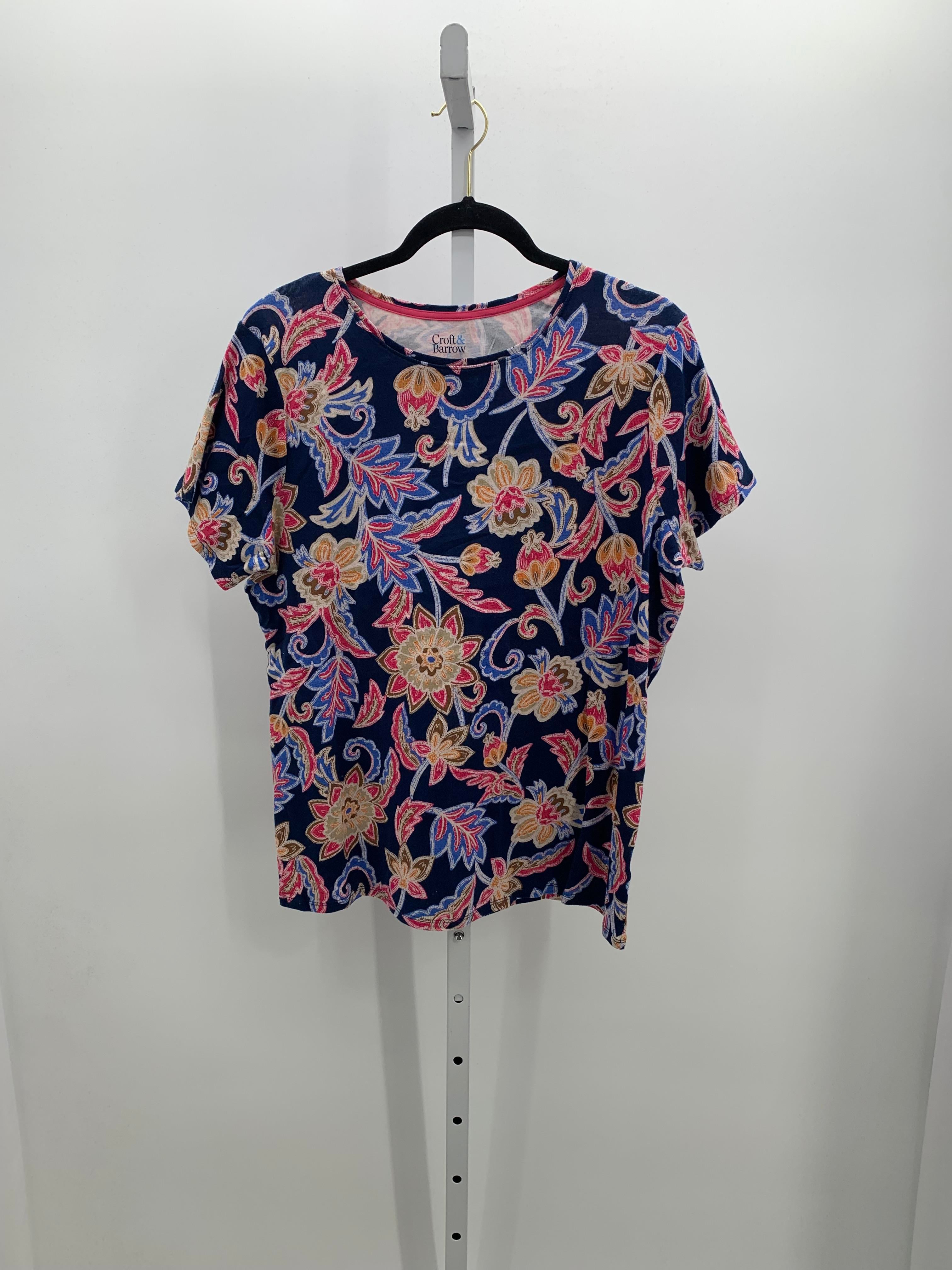 Croft & Barrow Size XXL Misses Short Sleeve Shirt