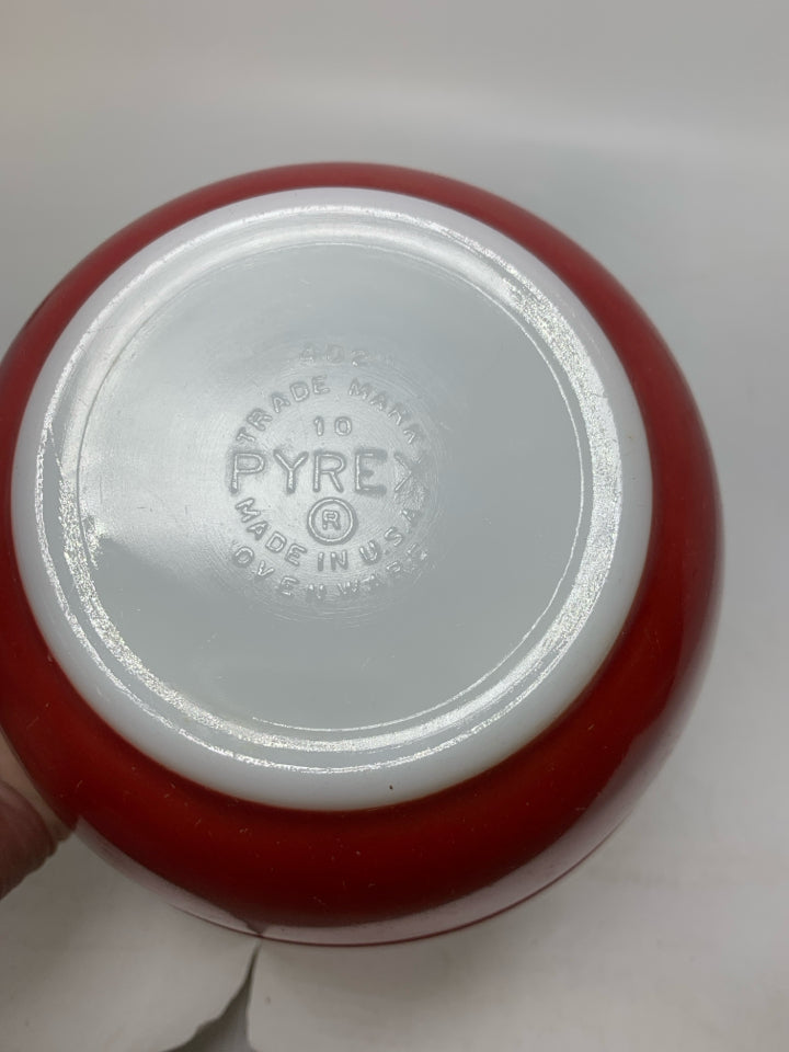 VTG PRIMARY COLOR RED MIXING BOWL.