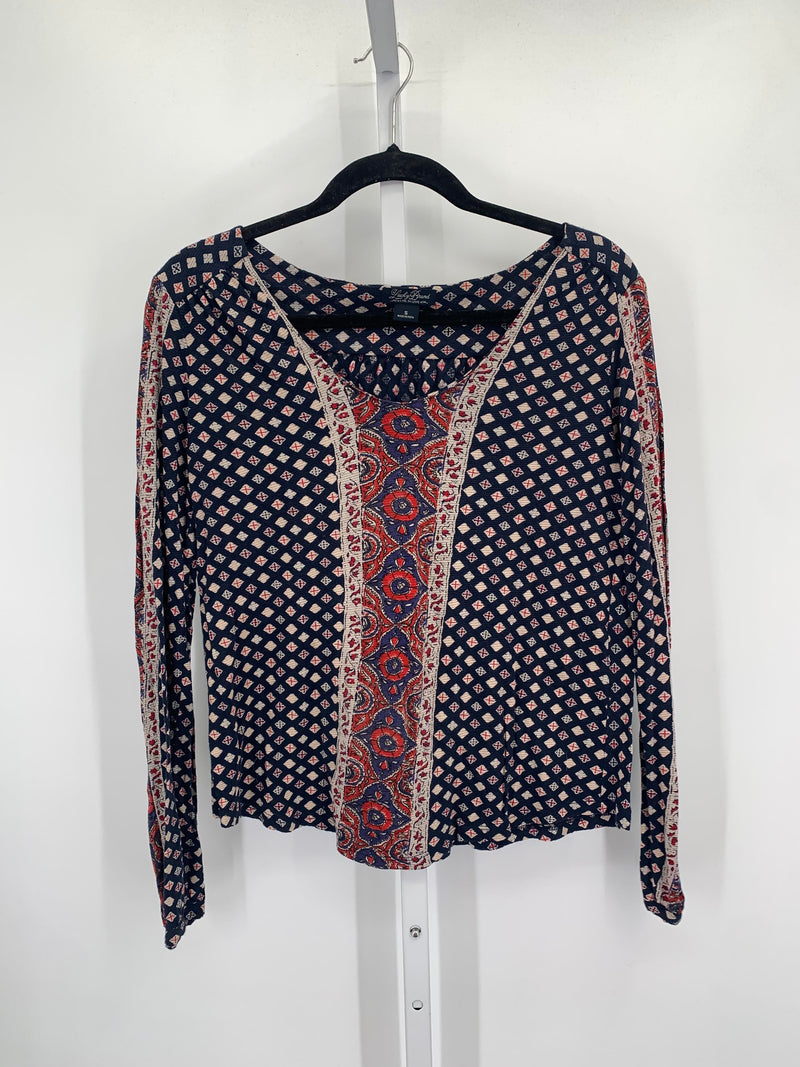 Lucky Brand Size Small Misses Long Sleeve Shirt