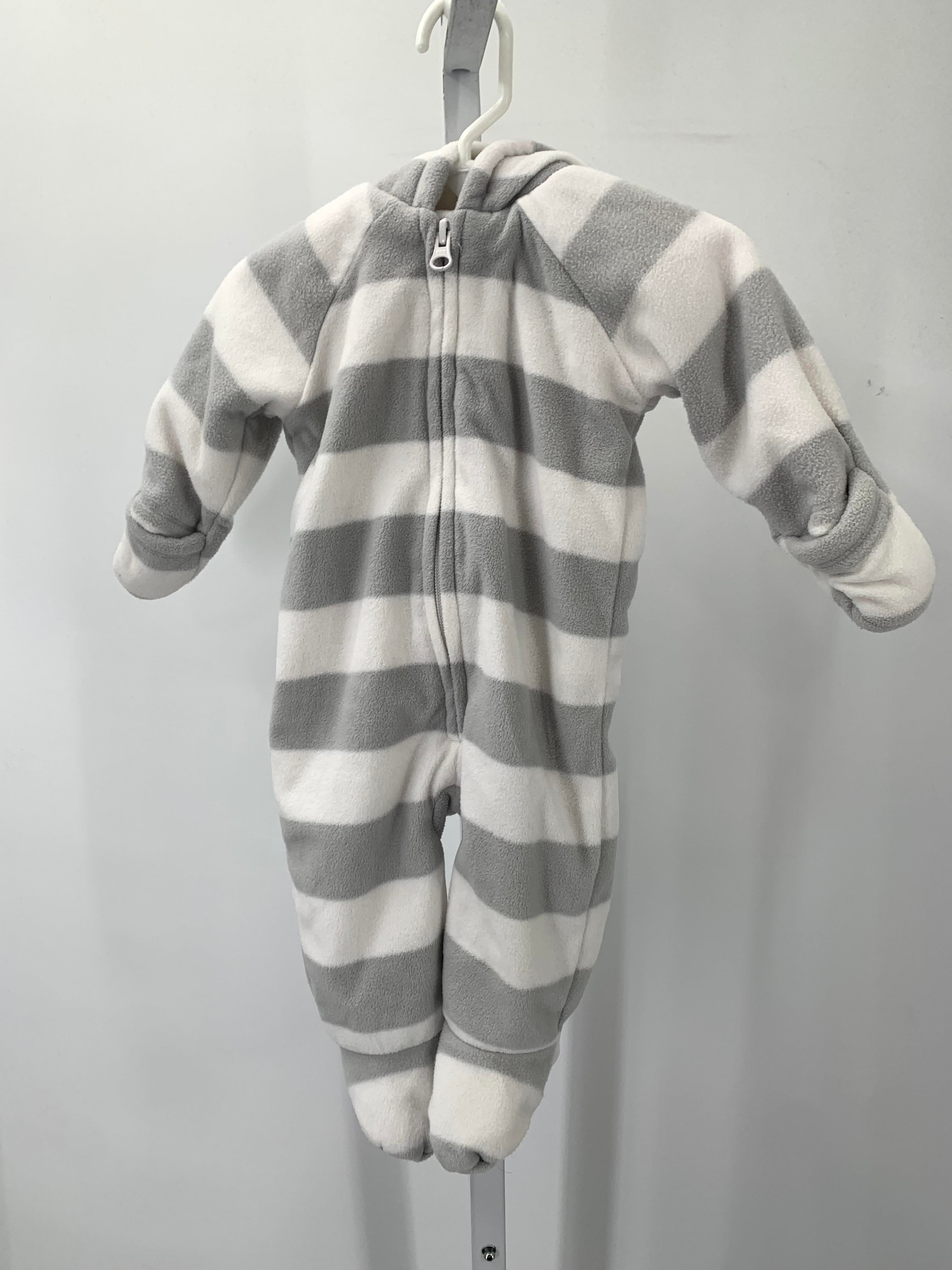 GREY STRIPES HOODED FLEECE