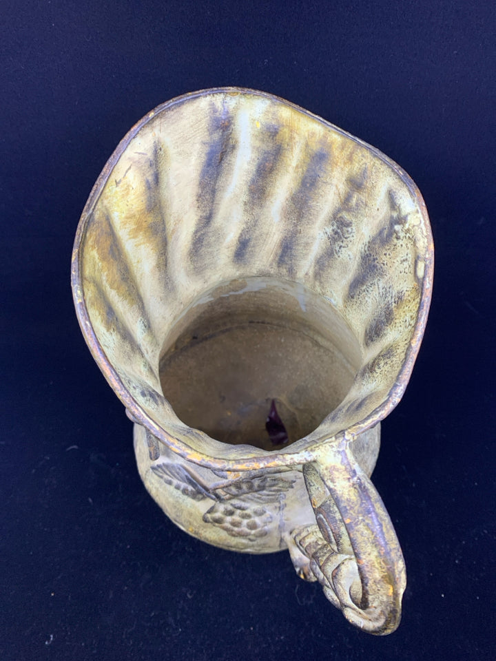 HEAVY METAL DECORATIVE PITCHER.