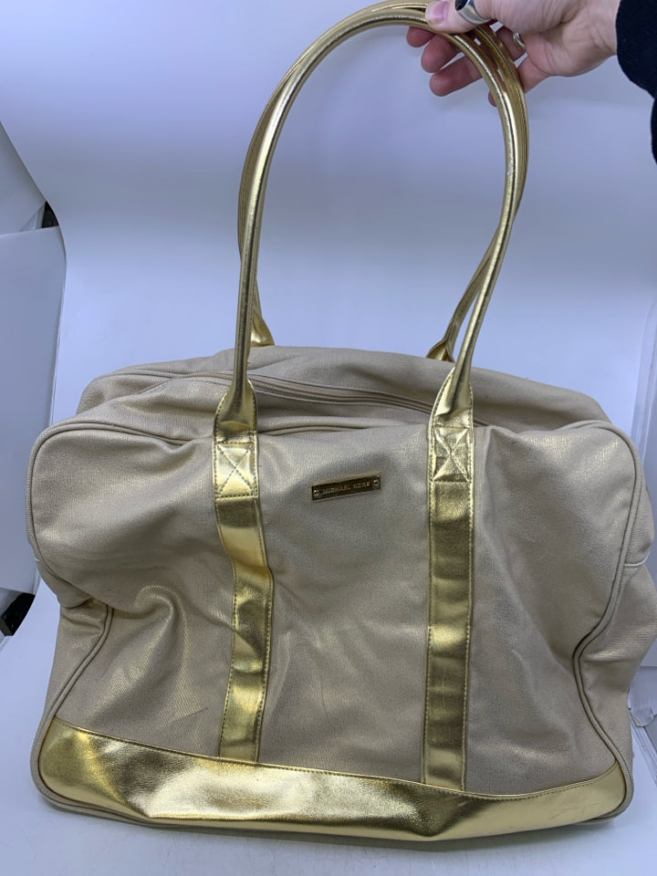 Michael Kors Gold Shimmer Weekender Bag *Minor Marks/Wear