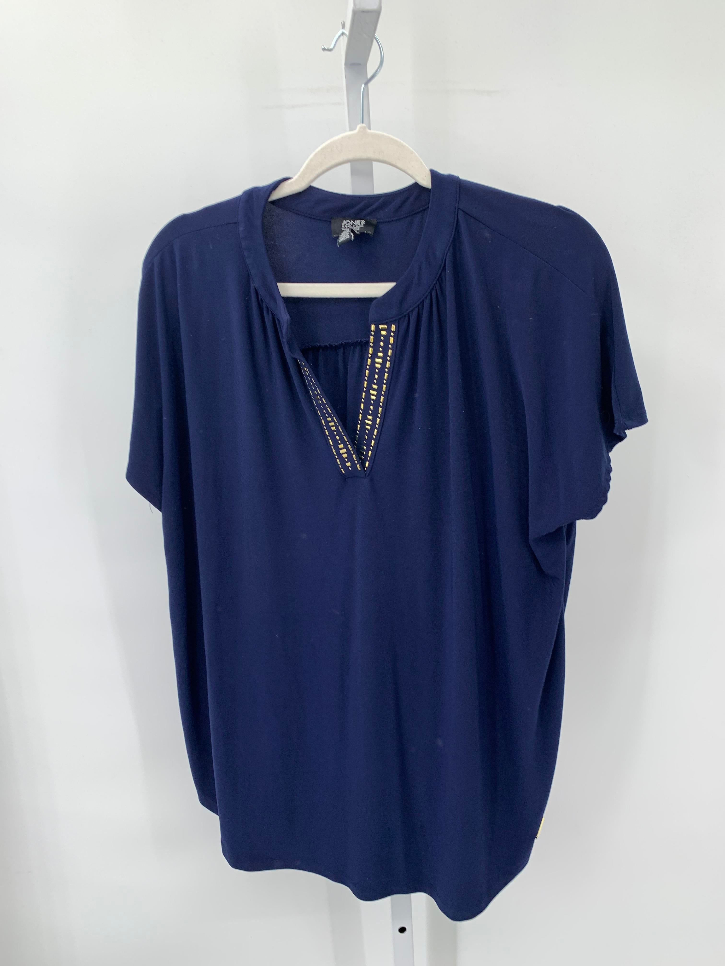 Jones New York Size Extra Large Misses Short Sleeve Shirt